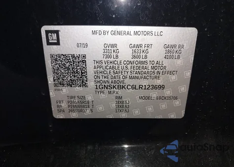 2020 Chevrolet Tahoe 4Wd Lt from USA, damaged, VIN 1GNSKBKC6LR123699